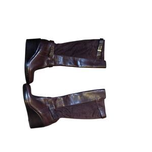 Cole Haan Women's Wedge Boots Size 7B Mahogany